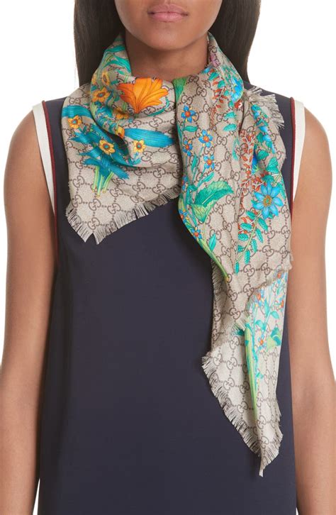 nordstrom gucci scarf|Gucci women scarf.